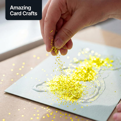 Craft Glitter Shaker Fluorescent Yellow 110g Ultrafine | Craft Glitter Shakers for Resin & Epoxy Crafts, Christmas Art Supplies, Nail, Festival, Crafting, Sparkle