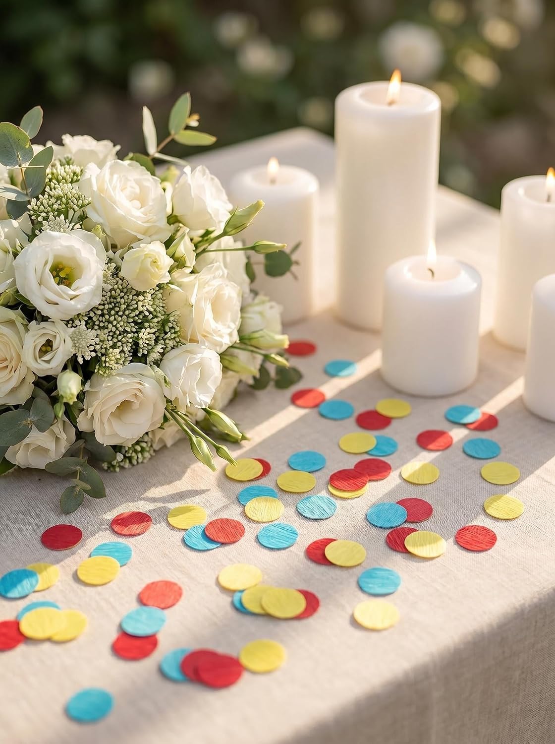 1 Inch Yellow Ivory Party Scatter Table Decoration for Baby Shower Ombre Yellow Birthday Baby Shower Bee Sunflower Lemon Party Supplies Crepe Paper Confetti1000 Pcs