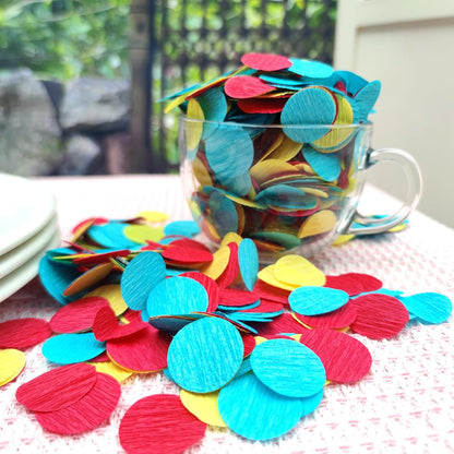 1 Inch Yellow Ivory Party Scatter Table Decoration for Baby Shower Ombre Yellow Birthday Baby Shower Bee Sunflower Lemon Party Supplies Crepe Paper Confetti1000 Pcs