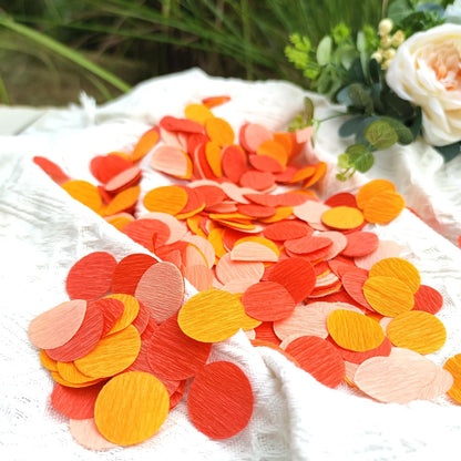 1 Inch Yellow Ivory Party Scatter Table Decoration for Baby Shower Ombre Yellow Birthday Baby Shower Bee Sunflower Lemon Party Supplies Crepe Paper Confetti1000 Pcs