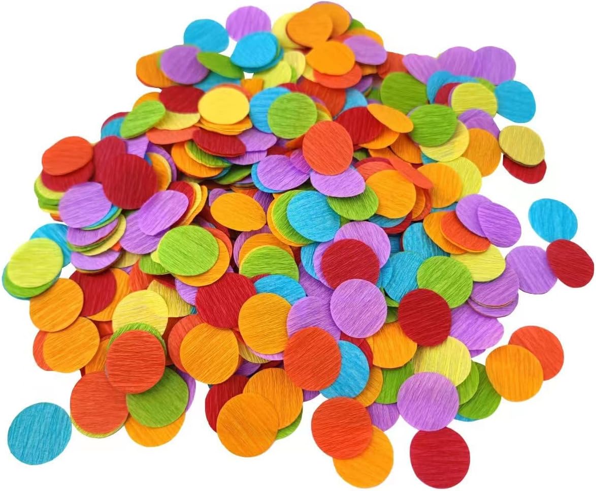 1 Inch Yellow Ivory Party Scatter Table Decoration for Baby Shower Ombre Yellow Birthday Baby Shower Bee Sunflower Lemon Party Supplies Crepe Paper Confetti1000 Pcs