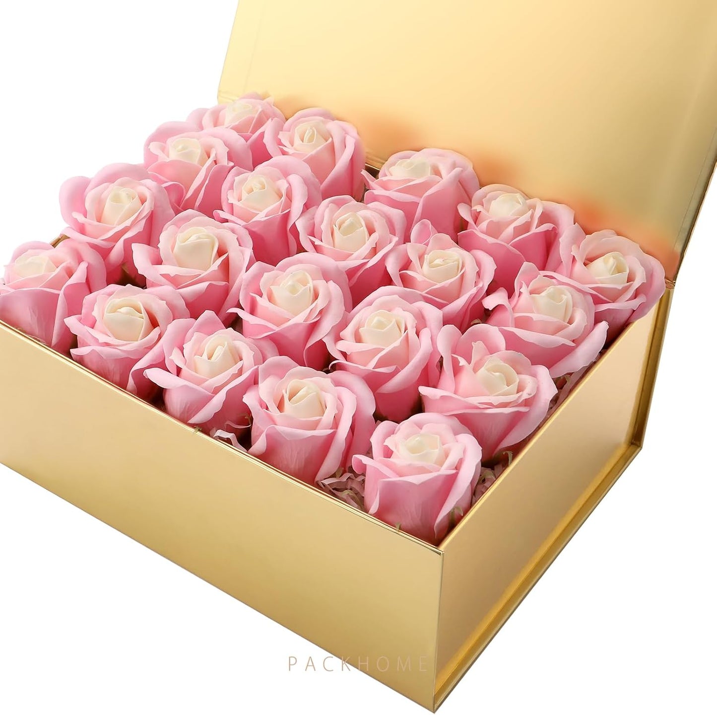 Gold Gift Box 9x6.5x3.8in with Magnetic Lid | sturdy cardboard,glossy finish,reusable for bridesmaid proposals,birthdays,holidays,luxury gifts