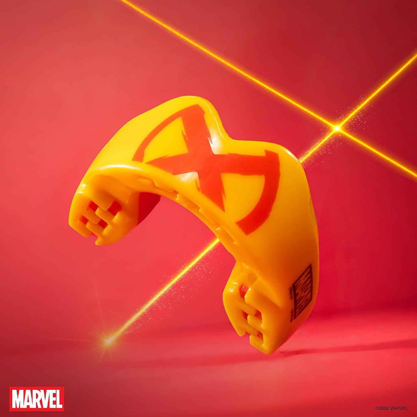 Marvel X-Men Sports Mouth Guard, Youth Dual Layer Mouthguard with Case | Youth <11 Years, Yellow Premium Mouthpiece, Easy Fit Remoldable, Anti Gag, Football, Boxing, Lacrosse, MMA, Contact Sports