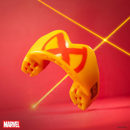 Marvel X-Men Sports Mouth Guard, Youth Dual Layer Mouthguard with Case | Youth <11 Years, Yellow Premium Mouthpiece, Easy Fit Remoldable, Anti Gag, Football, Boxing, Lacrosse, MMA, Contact Sports