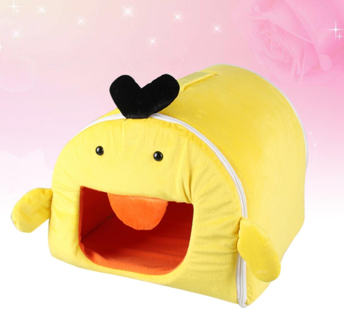 GANAZONO Warm Yellow Cloth Nest Pet Bed for Small Animals and Mice, Multi-Purpose Removable Washable Sleep Bed Suitable for Travel and Floor Use