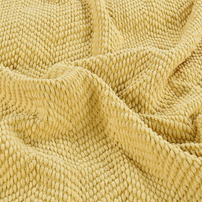 Yellow Throw Blanket Knitted Tweed Throw 60'' x 80'', Jojoba Yellow, Super Soft Cozy Warm Comfortable Breathable Throw for Living Room Chair Couch Bed Sofa Bedroom Home Décor