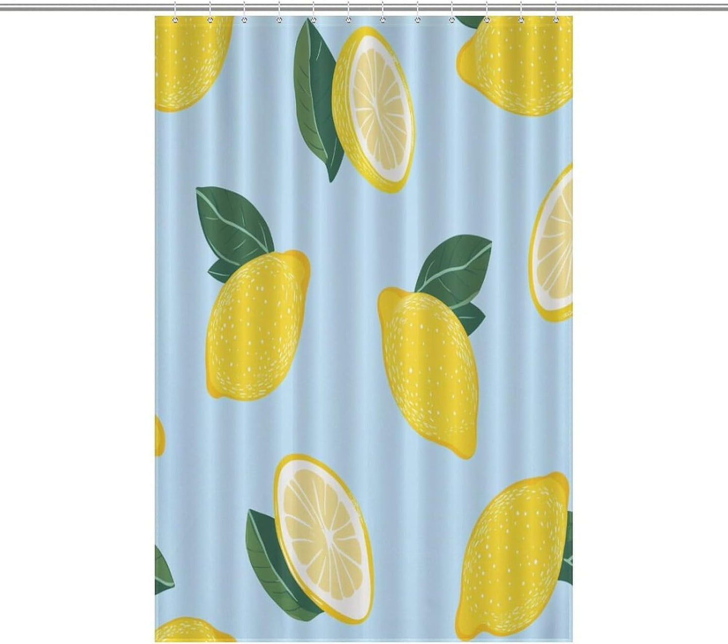 Shower Curtain Cute Yellow Lemons Cloth Showers Curtains Lemon Fruit Yellow Summer Fabric Shower Curtain for Bathroom Waterproof Modern Home Bathroom Decorations 48x72Inch