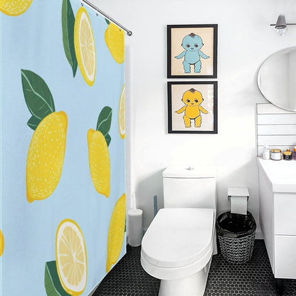 Shower Curtain Cute Yellow Lemons Cloth Showers Curtains Lemon Fruit Yellow Summer Fabric Shower Curtain for Bathroom Waterproof Modern Home Bathroom Decorations 48x72Inch