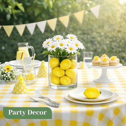 Fake Lemons, 20 Pcs Ultra Realistic Artificial Fruit with Natural Texture, Matte Non-Glossy Home Kitchen Table Decor for Photography and Party