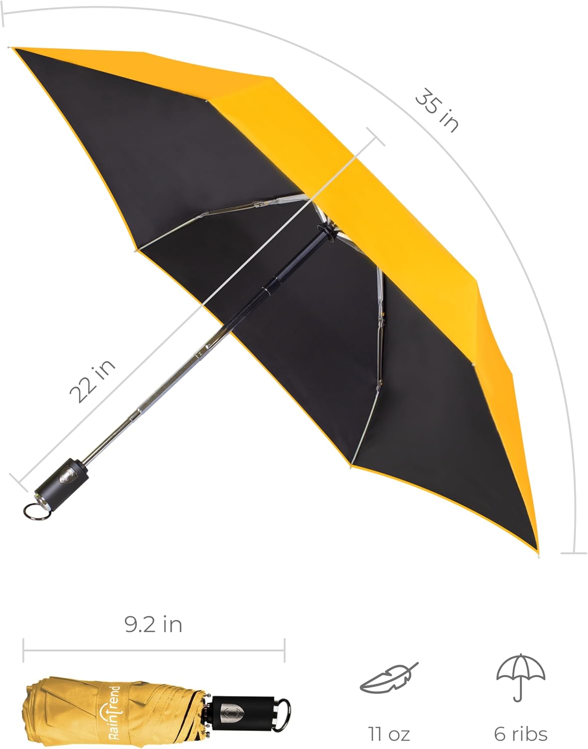 Travel Mini Umbrellas for Rain & Sun UV Protection Compact Folding Automatic Lightweight and Small Сollapsible Windproof Umbrella Women