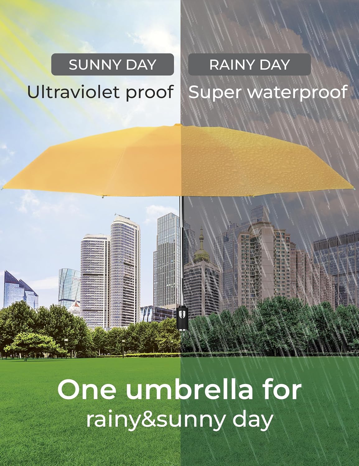 Travel Mini Umbrellas for Rain & Sun UV Protection Compact Folding Automatic Lightweight and Small Сollapsible Windproof Umbrella Women