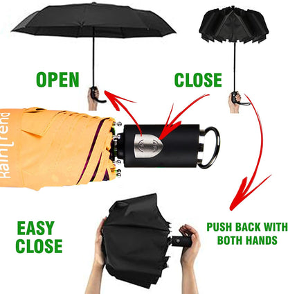 Travel Mini Umbrellas for Rain & Sun UV Protection Compact Folding Automatic Lightweight and Small Сollapsible Windproof Umbrella Women