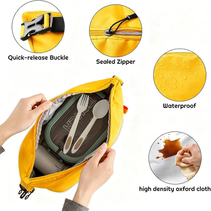 Large Capacity Lunch Bags for Men Women- Reusable Insulated Leakproof Lunch Box Tote Bag, Cool Bags for Adults,Thermal Cooler Bag for Work Picnic Travel -8L (Yellow)