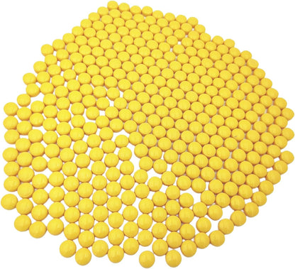 1/2 inch Mini Round Jade Mosaic Tiles, 1.1LB Circel Glass Mosaic Pieces for DIY Craft,Flowerpots, Vases, Cups, Garden Decor Mosaic Making Supplies (Yellow)