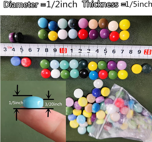 1/2 inch Mini Round Jade Mosaic Tiles, 1.1LB Circel Glass Mosaic Pieces for DIY Craft,Flowerpots, Vases, Cups, Garden Decor Mosaic Making Supplies (Yellow)