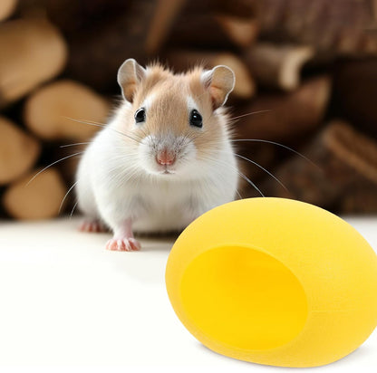 Hamster Cage Bed and Nest Cute Cartoon Yellow Hamster Sleep Hideout Small Animal Comfortable Bedding House