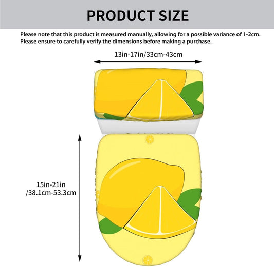 Two-piece toilet seat set, U-shaped and O-shaped universal toilet cover | Cartoon Lemon Printed Toilet Seat Set, Two-Piece Set, U-Shaped And O-Shaped Universal Toilet Cover