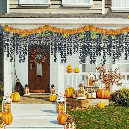 Wisteria Hanging Flowers 12 Pack Wisteria Artificial Flowers Fake Silk Flowers String Vine Ratta Hanging Garland for Home Garden Party Wedding Backdrop Arch Decor (Yellow)