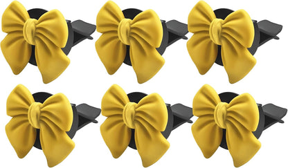 Bow Car Air Vent Clips, Coquette Cute Girly Car Decor Accessories, 6PCS | Airs Conditioning Vents Decorations, Cute Air Freshener Clips, Interior Aesthetic Decorations Charm Stuff for Women Girl