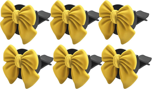 Bow Car Air Vent Clips, Coquette Cute Girly Car Decor Accessories, 6PCS | Airs Conditioning Vents Decorations, Cute Air Freshener Clips, Interior Aesthetic Decorations Charm Stuff for Women Girl