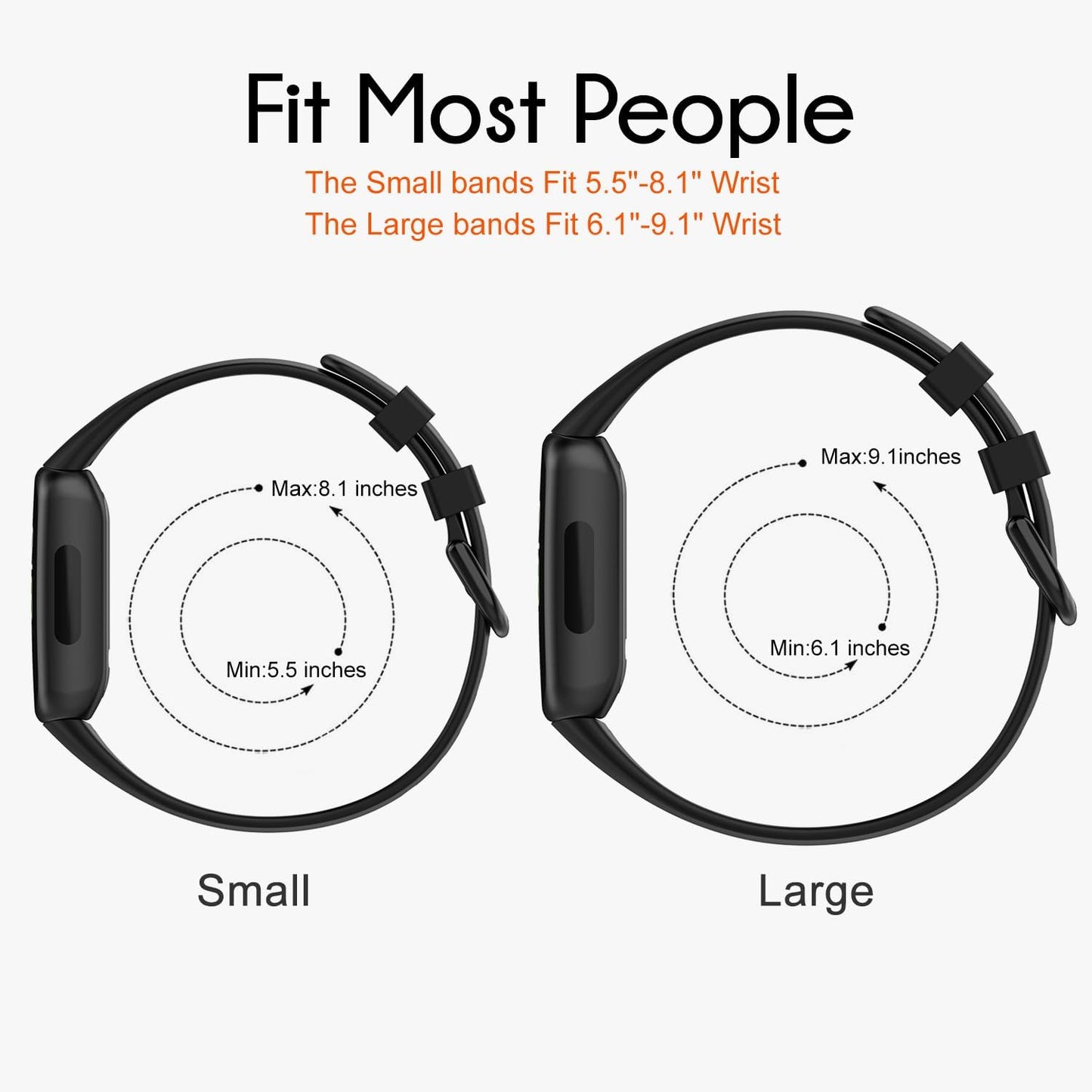 Compatible with Fitbit Inspire 3 Bands for Women Men, Soft Silicone Replacement Band for Fitbit Inspire 3 Smartwatch. (Large(6.1"-9.1"), Yellow)
