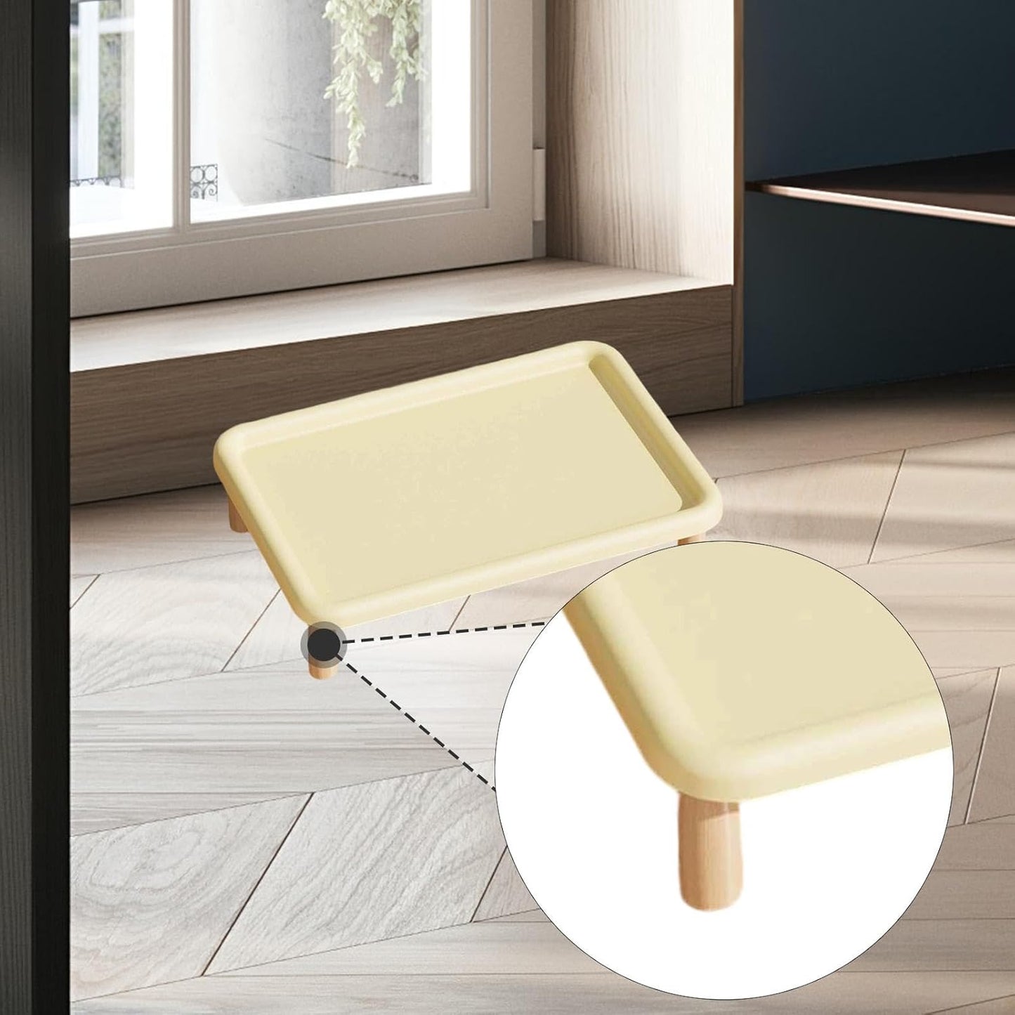 Raised Pet Feeder Stand Water Bowl Dispenser Stand Versatile Protect Neck Comfort Easy to Supplies Elevated Holder, Yellow | Easy Cleaning Anti-Slip Stable Build Ergonomic Neck Care Design