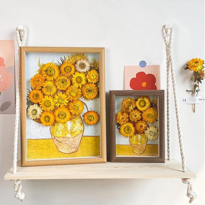 Natural Dried Flowers for Crafts, 45-60 Pcs Mixed Daisies & Sunflower Heads, Chrysanthemum Petals for Candle Making, Wreaths, Wedding Decor, DIY Crafts