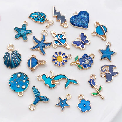 40pcs 20 pairs Assorted Enamel Bracelet Charms for Jewelry Making DIY Necklace Bracelet Earrings Keychain Crafting Charms Kit Crafts (Yellow-SN990)