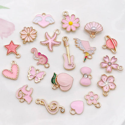 40pcs 20 pairs Assorted Enamel Bracelet Charms for Jewelry Making DIY Necklace Bracelet Earrings Keychain Crafting Charms Kit Crafts (Yellow-SN990)