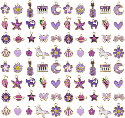 40pcs 20 pairs Assorted Enamel Bracelet Charms for Jewelry Making DIY Necklace Bracelet Earrings Keychain Crafting Charms Kit Crafts (Yellow-SN990)