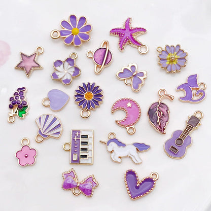 40pcs 20 pairs Assorted Enamel Bracelet Charms for Jewelry Making DIY Necklace Bracelet Earrings Keychain Crafting Charms Kit Crafts (Yellow-SN990)