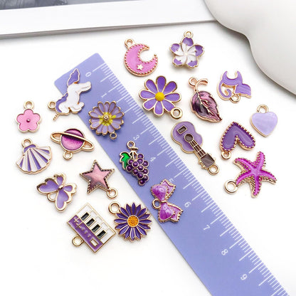 40pcs 20 pairs Assorted Enamel Bracelet Charms for Jewelry Making DIY Necklace Bracelet Earrings Keychain Crafting Charms Kit Crafts (Yellow-SN990)