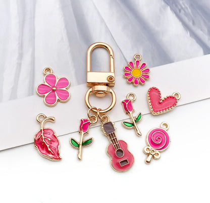 40pcs 20 pairs Assorted Enamel Bracelet Charms for Jewelry Making DIY Necklace Bracelet Earrings Keychain Crafting Charms Kit Crafts (Yellow-SN990)