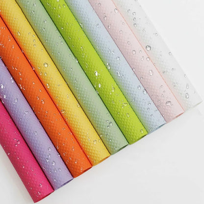 3D Wrapping Paper 10 Sheets Bouquet Packaging 19.7"x19.7" Embossed Paper Florist Bouquet Supplies Waterproof DIY Craft Gift Packing Sheet,25 Colors (Yellow)