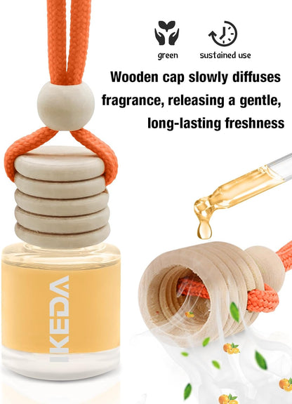 Car Fresheners for Men & Women, 45+Day Long Lasting Fragrance Hanging Air Fresheners Scents, with Clip, Perfect for Auto and Home,Christmas,10ml, Lemon