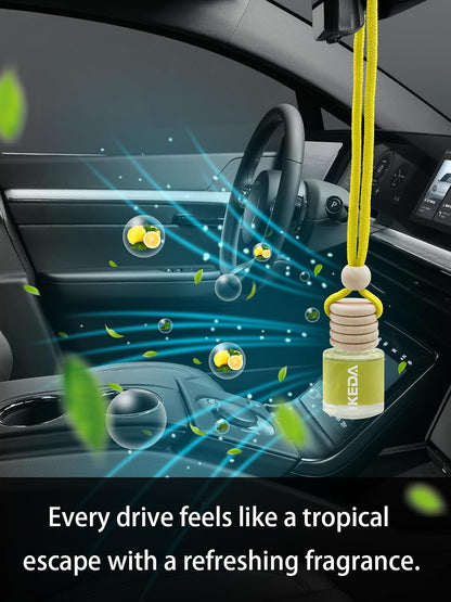 Car Fresheners for Men & Women, 45+Day Long Lasting Fragrance Hanging Air Fresheners Scents, with Clip, Perfect for Auto and Home,Christmas,10ml, Lemon