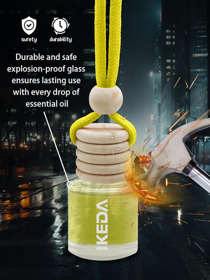 Car Fresheners for Men & Women, 45+Day Long Lasting Fragrance Hanging Air Fresheners Scents, with Clip, Perfect for Auto and Home,Christmas,10ml, Lemon