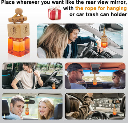 Car Fresheners for Men & Women, 45+Day Long Lasting Fragrance Hanging Air Fresheners Scents, with Clip, Perfect for Auto and Home,Christmas,10ml, Lemon