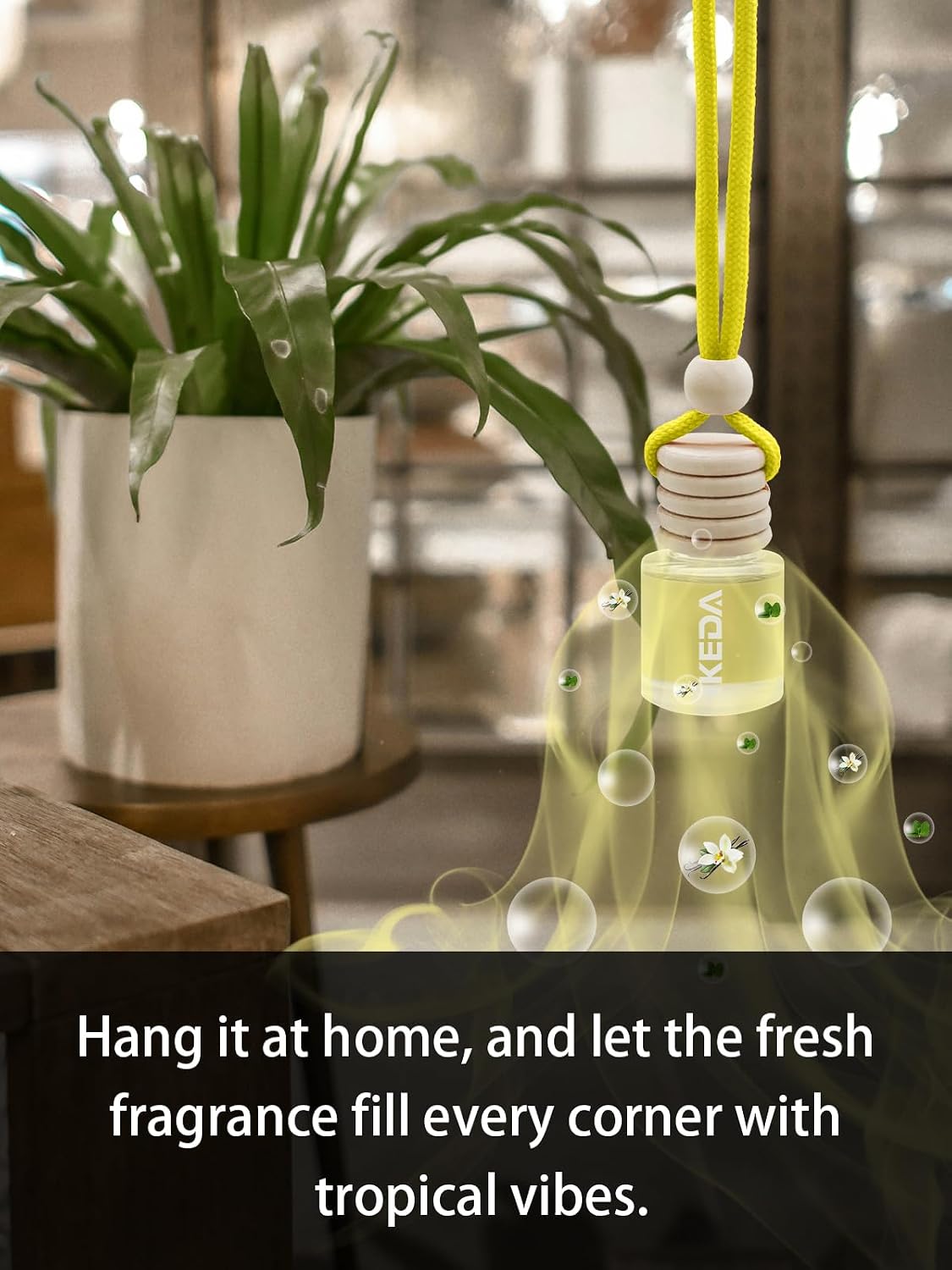 Car Fresheners for Men & Women, 45+Day Long Lasting Fragrance Hanging Air Fresheners Scents, with Clip, Perfect for Auto and Home,Christmas,10ml, Lemon