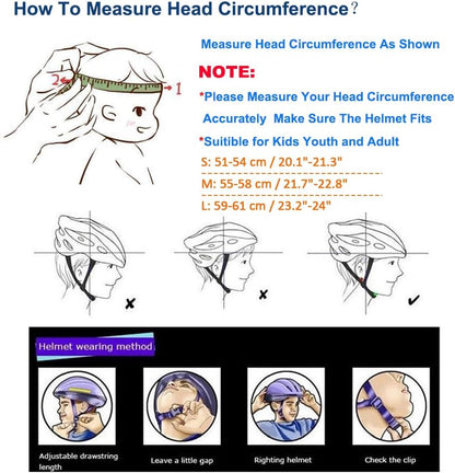 Skateboard Bike Helmet, 3 Sizes for Adult Youth Kids Women Men Boys Girls | Certified Multi-Sport Helmet for Scooter Skate Bicycle, Adjustable Lightweight Ventilated Helmet