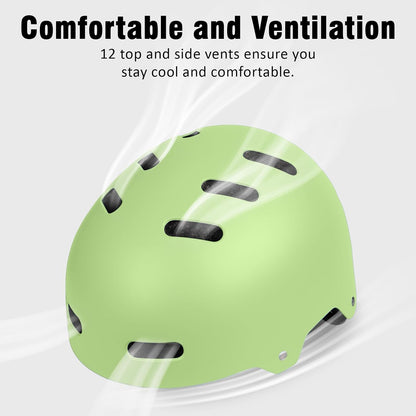 Skateboard Bike Helmet, 3 Sizes for Adult Youth Kids Women Men Boys Girls | Certified Multi-Sport Helmet for Scooter Skate Bicycle, Adjustable Lightweight Ventilated Helmet