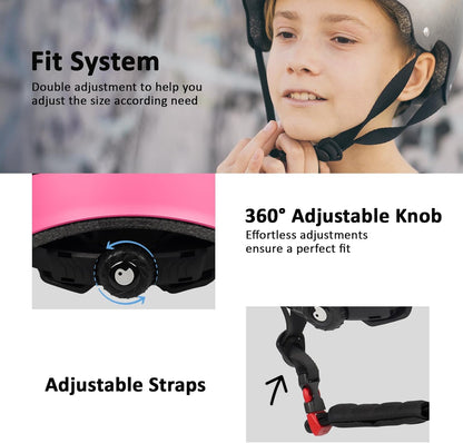Skateboard Bike Helmet, 3 Sizes for Adult Youth Kids Women Men Boys Girls | Certified Multi-Sport Helmet for Scooter Skate Bicycle, Adjustable Lightweight Ventilated Helmet