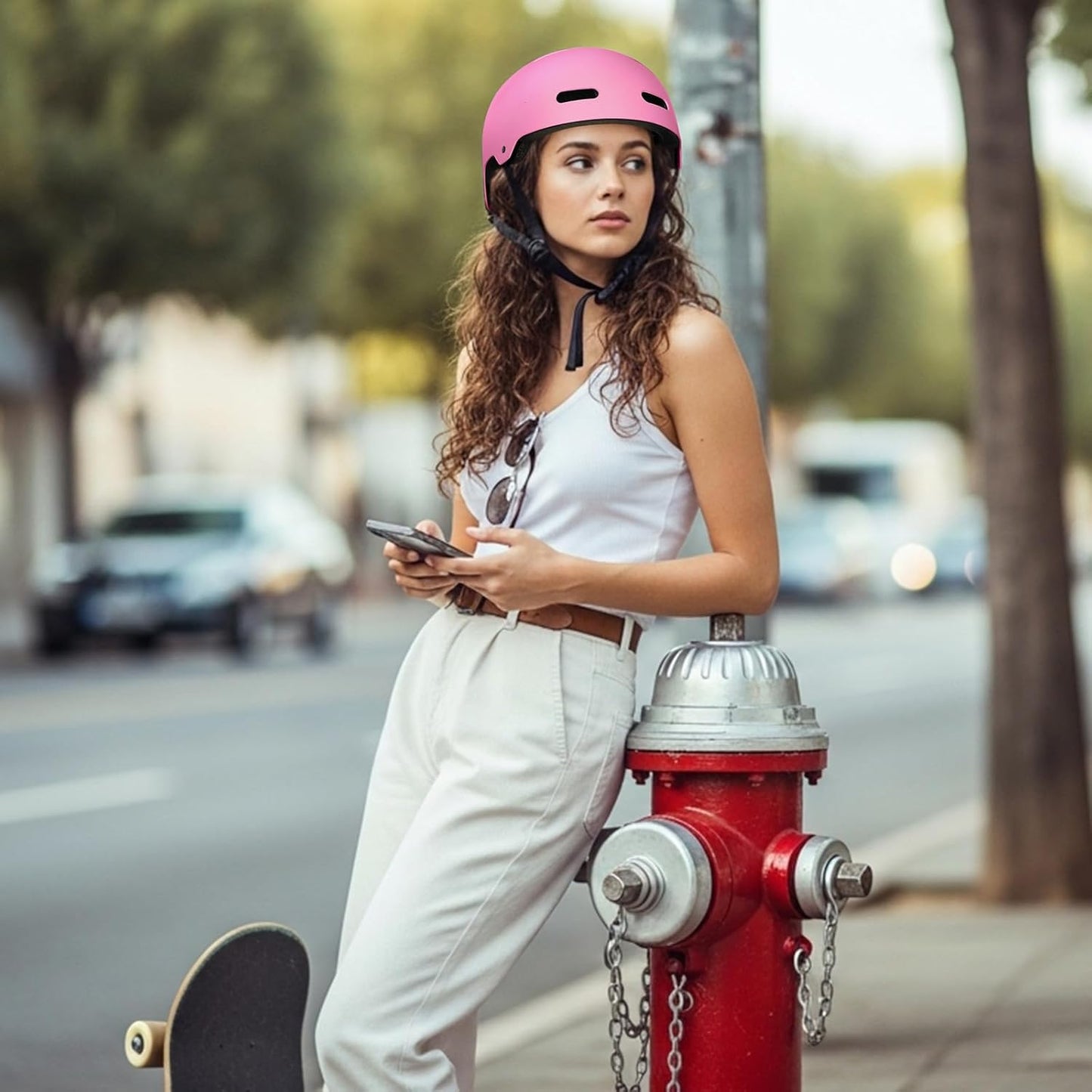 Skateboard Bike Helmet, 3 Sizes for Adult Youth Kids Women Men Boys Girls | Certified Multi-Sport Helmet for Scooter Skate Bicycle, Adjustable Lightweight Ventilated Helmet