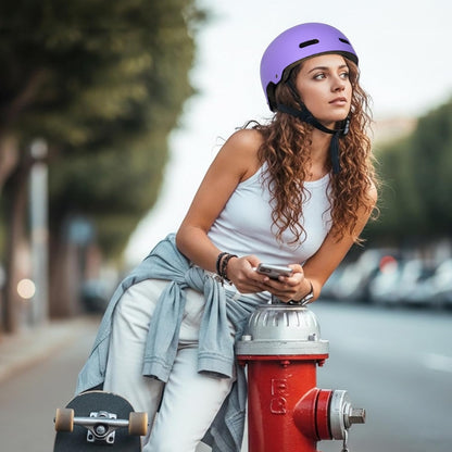 Skateboard Bike Helmet, 3 Sizes for Adult Youth Kids Women Men Boys Girls | Certified Multi-Sport Helmet for Scooter Skate Bicycle, Adjustable Lightweight Ventilated Helmet