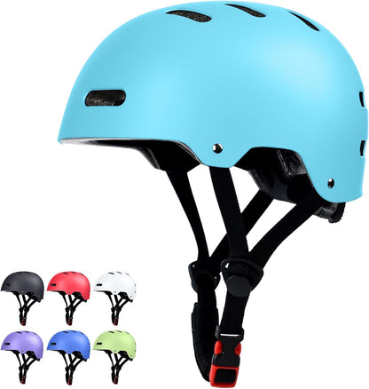 Skateboard Bike Helmet, 3 Sizes for Adult Youth Kids Women Men Boys Girls | Certified Multi-Sport Helmet for Scooter Skate Bicycle, Adjustable Lightweight Ventilated Helmet