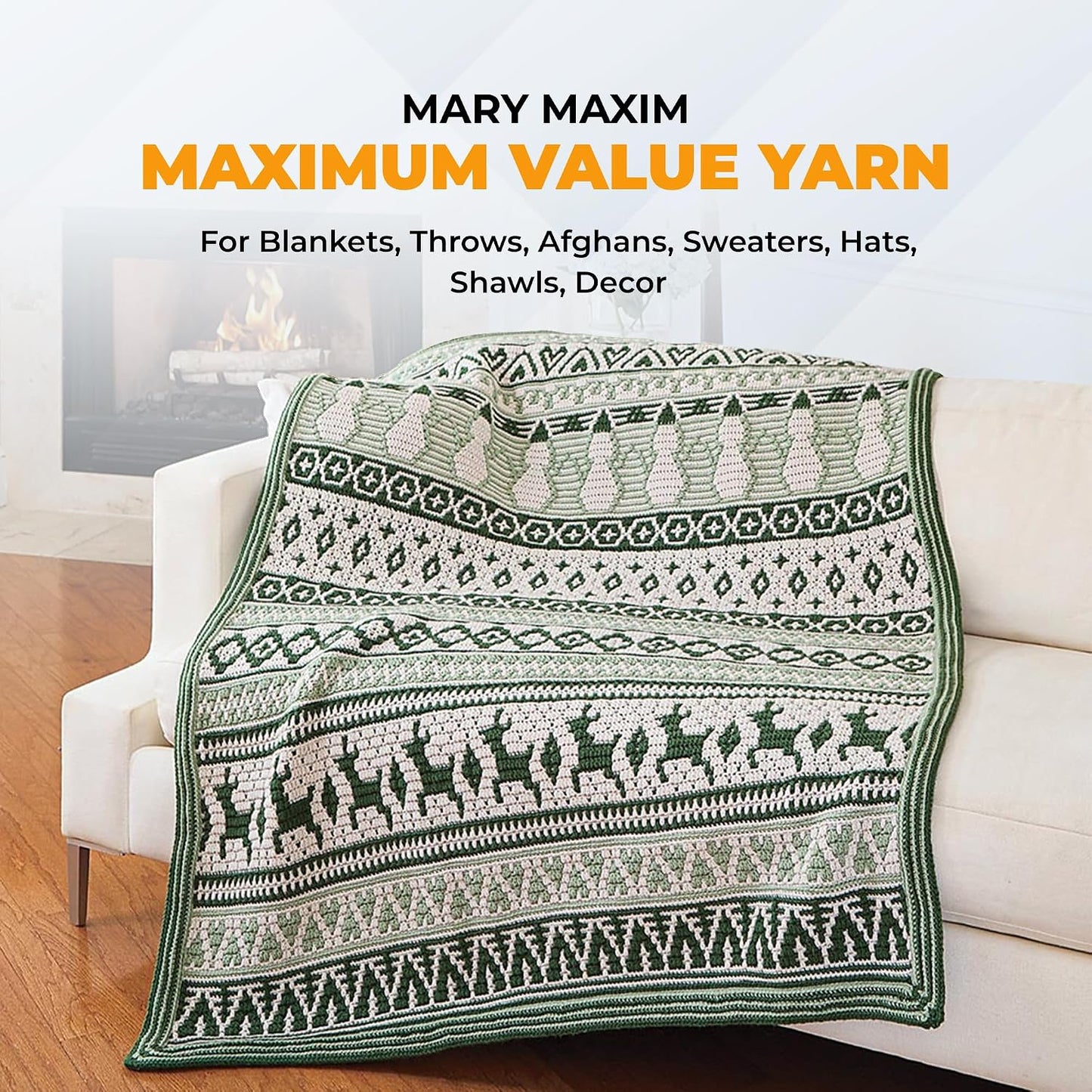 Maximum Value Acrylic Yarn for Crocheting and Knitting, Soft Worsted Weight Yellow Yarn 4, Ideal for Blankets, Sweaters, Hats, and Scarves, 8 oz Skein (474 Yds), Yellow - 1 Skein