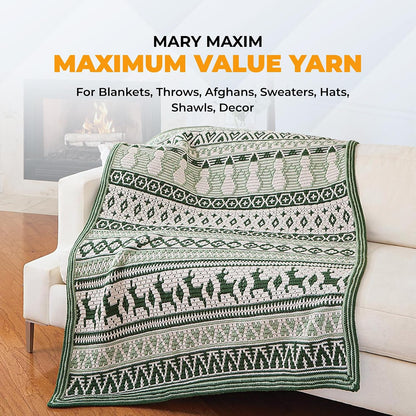 Maximum Value Acrylic Yarn for Crocheting and Knitting, Soft Worsted Weight Yellow Yarn 4, Ideal for Blankets, Sweaters, Hats, and Scarves, 8 oz Skein (474 Yds), Yellow - 1 Skein