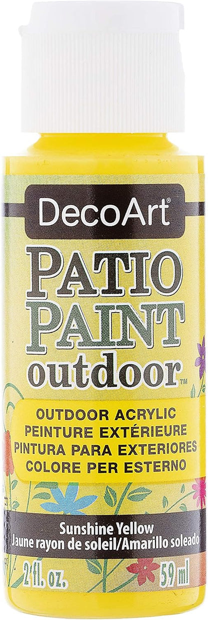 DecoArt Patio Paint 2-Ounce Sunshine Yellow Acrylic Paint