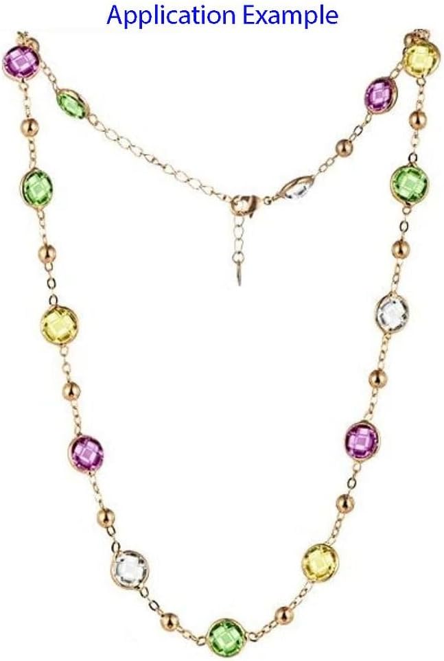 2 Sets Adabele Grade A Mixed Birthstone Connector Links 6mm Small Austrian Crystal Bead 18K Yellow Gold Plated (24pcs)