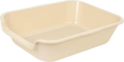 Extra Large Low Entry ABS Cat Litter Box, Yellow, 20" L x 15.5" W, 1 Pack | Durable low entry litter box, non-stick, odor-free, ideal for seniors, kittens, rabbits, large cats and multi-pet homes.